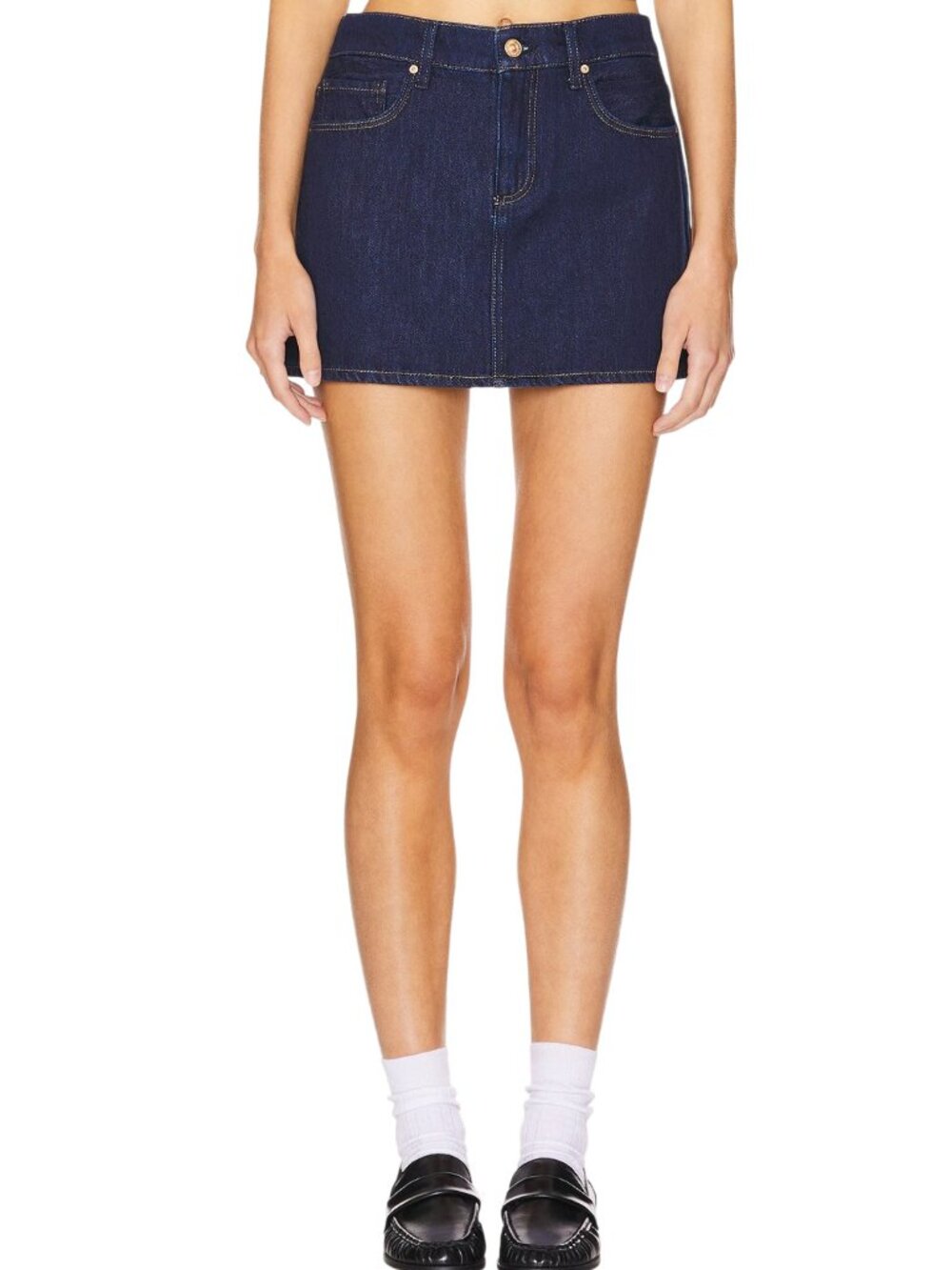 NWOT Paige Ryder Mini Skirt 31 Michiru Dark Wash